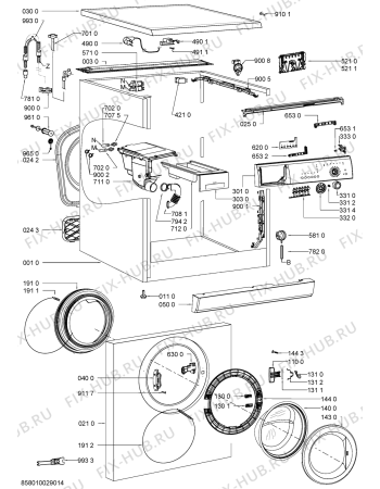 Схема №2 FL 1260 ST с изображением Модуль (плата) для стиральной машины Whirlpool 481075165726