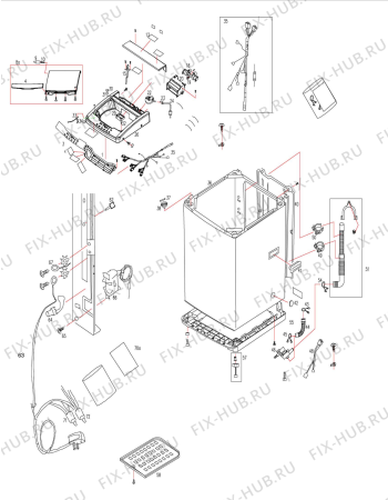 Схема №2 WTL 1000 FR SL с изображением Фиксатор для стиралки Whirlpool 482000023646