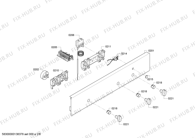 Схема №5 B12M32N0EU с изображением Панель управления для плиты (духовки) Bosch 00671498