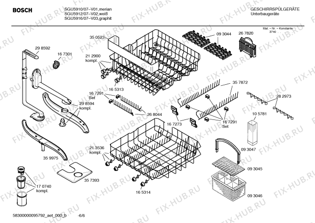 Схема №5 SGI5905 с изображением Инструкция по эксплуатации для посудомоечной машины Bosch 00527097