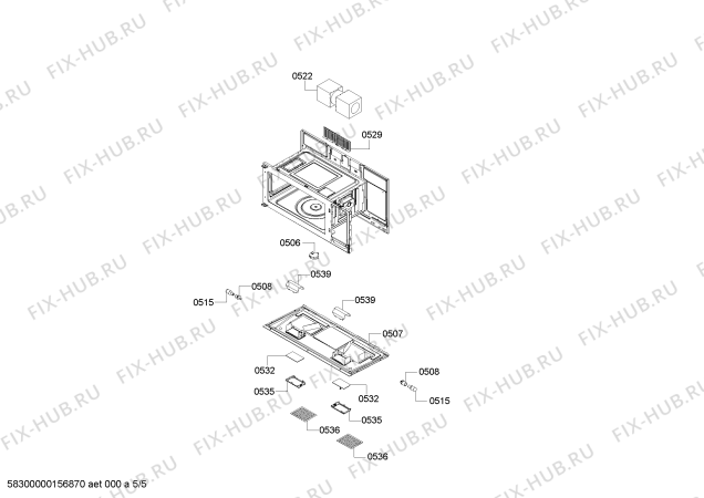 Схема №3 HMV3051U с изображением Декоративная рамка для микроволновой печи Bosch 00683835