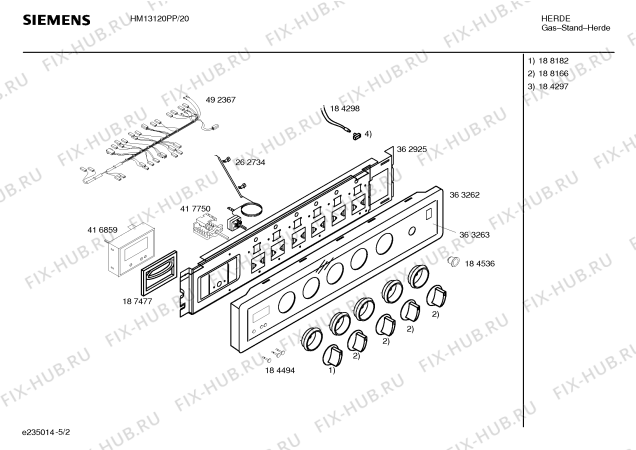 Схема №3 HM13120PP, Siemens с изображением Инструкция по эксплуатации для плиты (духовки) Siemens 00585859