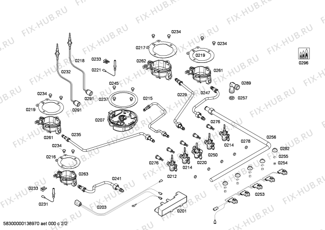 Схема №2 EC715QB80E ENC.EC715QB80E 4G+1W SE70F IH5 с изображением Варочная панель для плиты (духовки) Siemens 00683066