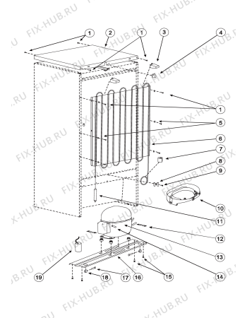 Схема №2 SD167 (F050041) с изображением Корпусная деталь для холодильной камеры Indesit C00258776