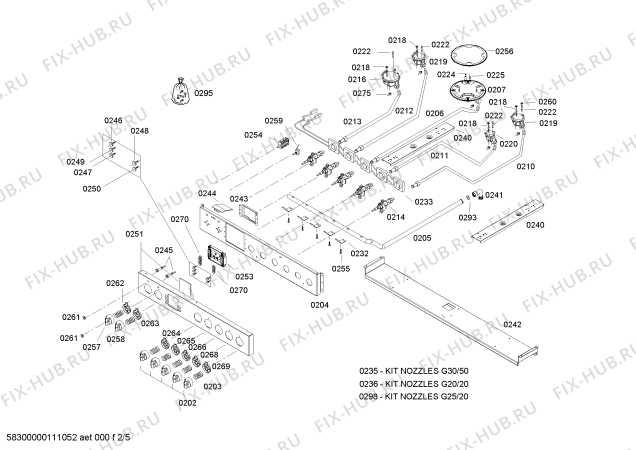 Взрыв-схема плиты (духовки) Bosch HSB745055 Bosch - Схема узла 02