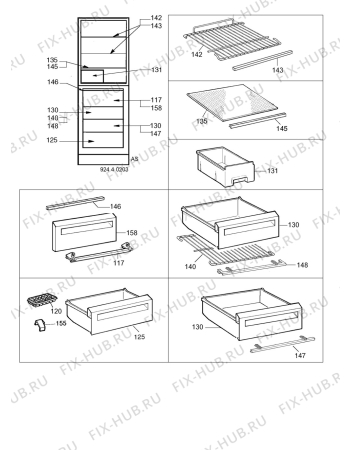 Взрыв-схема холодильника Electrolux ER3390B - Схема узла C10 Interior