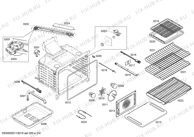 Схема №4 HG2528UC с изображением Кольцо для духового шкафа Siemens 00605954