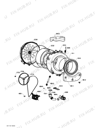 Схема №2 AWC 5081 с изображением Защёлка для стиралки Whirlpool 480111103735