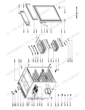Схема №1 AFB 438/H с изображением Компрессор для холодильной камеры Whirlpool 481236038649