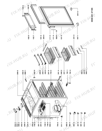 Схема №1 073/587 с изображением Обшивка для холодильной камеры Whirlpool 481946089386