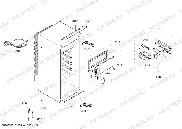 Схема №2 K6654X11 с изображением Регулировочный узел для холодильника Bosch 00657391