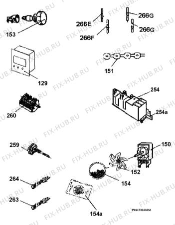 Взрыв-схема плиты (духовки) Electrolux EKK513511X - Схема узла Section 8