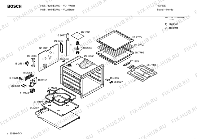 Схема №5 HSS710KEU с изображением Панель управления для электропечи Bosch 00432593