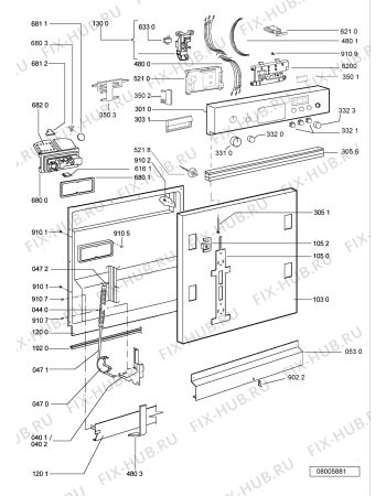 Взрыв-схема посудомоечной машины Whirlpool ADG 8190 IX - Схема узла