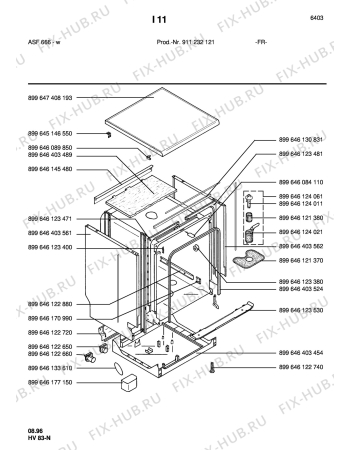 Взрыв-схема посудомоечной машины Arthur Martin ASF666W - Схема узла Section2