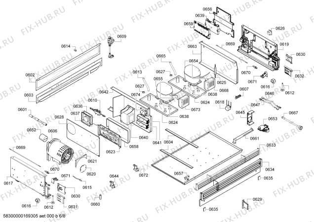 Схема №8 RB472301 Gaggenau с изображением Силовой модуль для холодильника Bosch 00791160