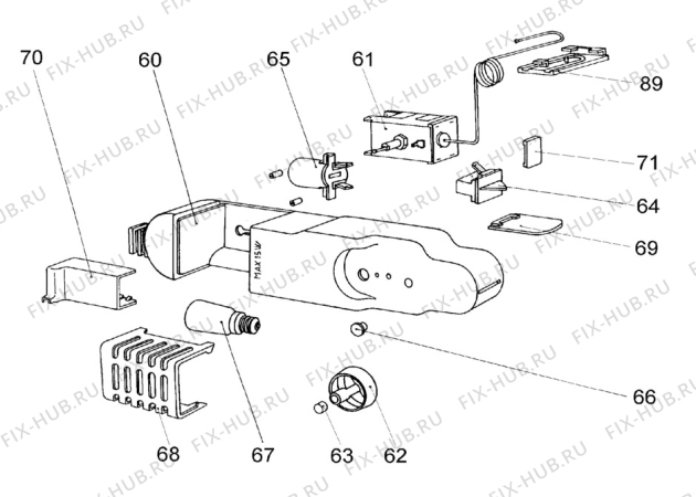 Взрыв-схема холодильника Kelvinator KR250 - Схема узла Electrical equipment 268