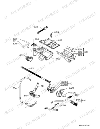 Взрыв-схема стиральной машины Aeg LWM8C1612S - Схема узла Hydraulic System 272