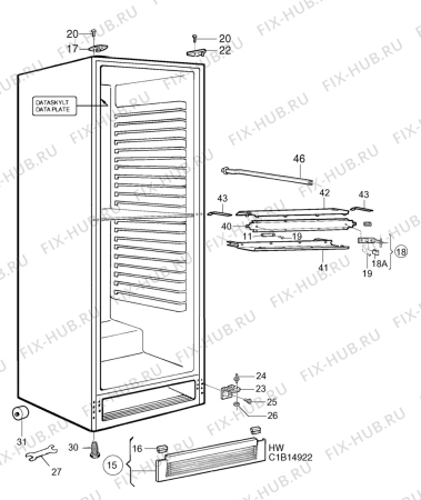 Взрыв-схема холодильника Electrolux ER8803K - Схема узла C10 Cabinet