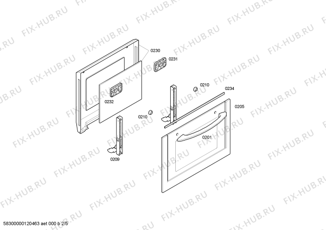 Схема №5 3HF503XP с изображением Ручка выбора программ для духового шкафа Bosch 00606859
