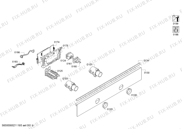 Схема №5 3HB535CA0 с изображением Ручка переключателя для духового шкафа Bosch 10005322