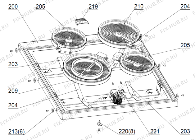 Взрыв-схема вытяжки Gorenje CC9641W A42002069 DK   -White FS 60 (182595, A42002069) - Схема узла 02