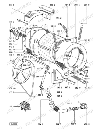 Схема №2 AWP 025 с изображением Ручка (крючок) люка для стиралки Whirlpool 481949878166