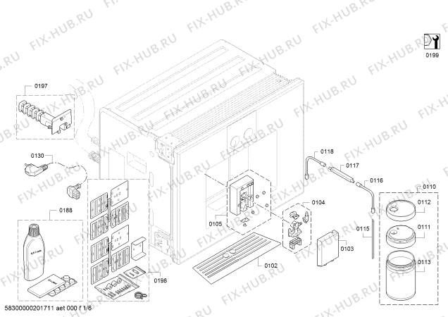 Схема №6 CM470111C с изображением Комбинация режимов для электрокофемашины Bosch 12018212