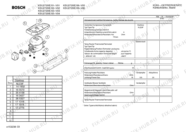 Взрыв-схема холодильника Bosch KSU2720IE - Схема узла 03