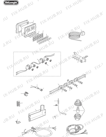 Взрыв-схема плиты (духовки) Delonghi Australia DE60GW - Схема узла 5