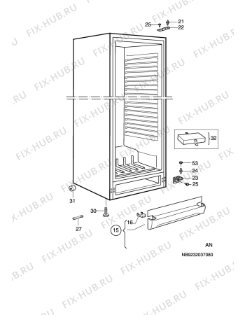 Взрыв-схема холодильника Privileg 086.696-2  /  41102 - Схема узла C10 Cabinet