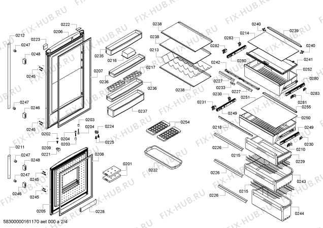 Схема №2 3KRP7967 с изображением Планка для холодильной камеры Bosch 00652460