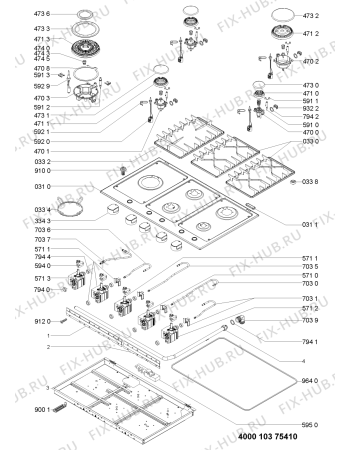 Схема №1 AKT906IX (F091969) с изображением Инструкция по эксплуатации для плиты (духовки) Indesit C00369207