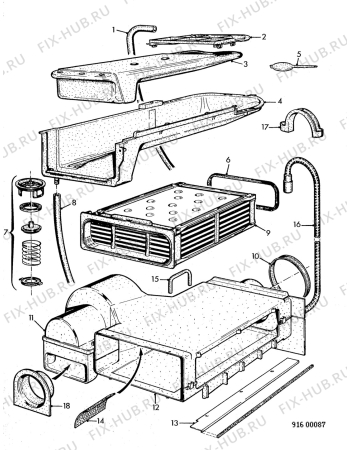 Взрыв-схема стиральной машины Electrolux ED7500 - Схема узла Dryer equipment