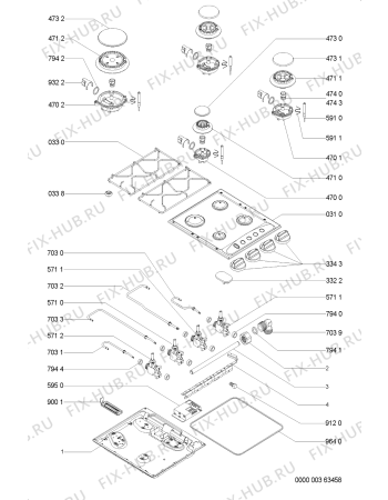 Схема №1 AKL 751/WH с изображением Затычка для электропечи Whirlpool 481244038895