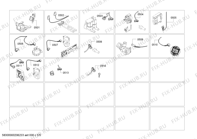 Взрыв-схема стиральной машины Bosch WAT28541OE - Схема узла 05