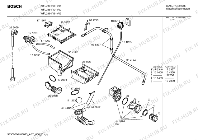 Схема №4 WFL2464 Maxx WFL 2464 с изображением Панель управления для стиральной машины Bosch 00439484