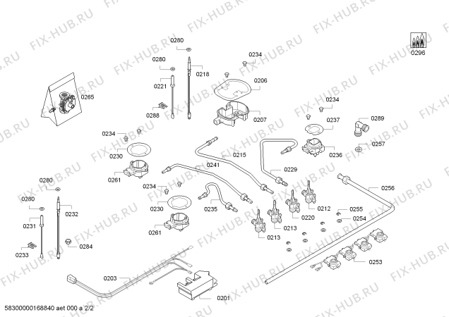 Взрыв-схема плиты (духовки) Bosch PPH616B21A ENC.PPH616B21A 3G+1W BO T60F 2011 - Схема узла 02