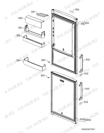 Взрыв-схема холодильника Electrolux EN8000X1 - Схема узла Door