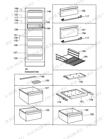 Взрыв-схема холодильника Arthurmartinelux AUC3204 - Схема узла C10 Interior