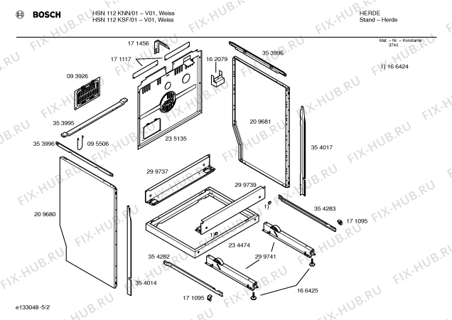 Схема №4 HSN112KNN с изображением Инструкция по эксплуатации для духового шкафа Bosch 00523254