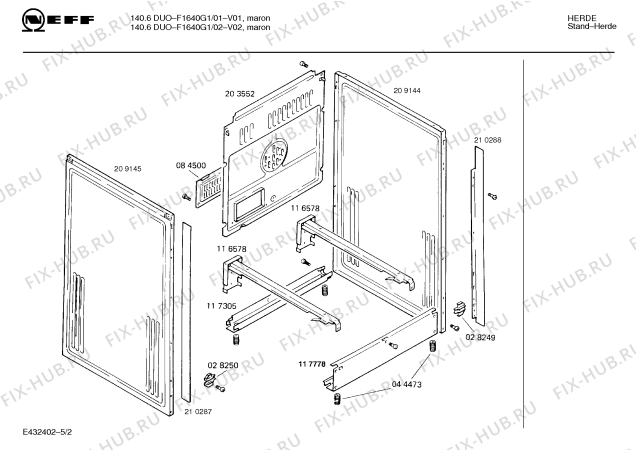 Схема №5 F1640G1 140.6 DUO с изображением Стеклокерамика для плиты (духовки) Bosch 00203858