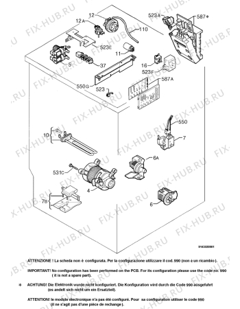 Схема №4 L14720 с изображением Микромодуль для стиралки Aeg 973914601644003