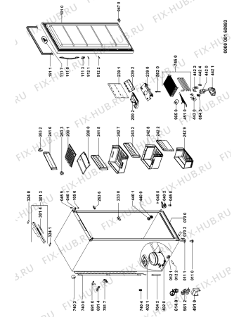 Схема №1 WVF 2674 NF с изображением Дверца для холодильника Whirlpool 481241610713