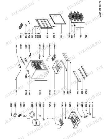Схема №1 UGI1041A (F090760) с изображением Руководство для холодильной камеры Indesit C00355000
