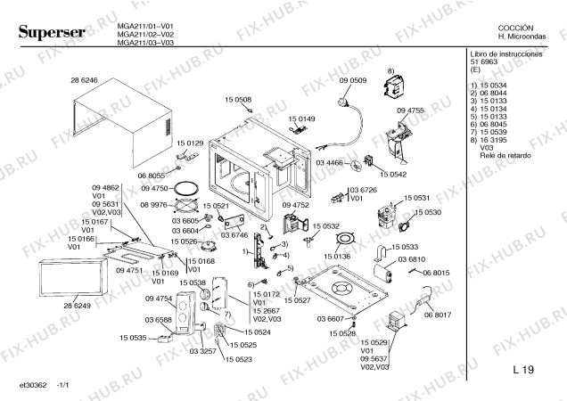 Схема №1 HM6683 с изображением Нижняя часть корпуса для микроволновой печи Bosch 00095631