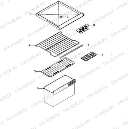 Взрыв-схема холодильника Tricity Bendix EBR4/3W - Схема узла Furniture