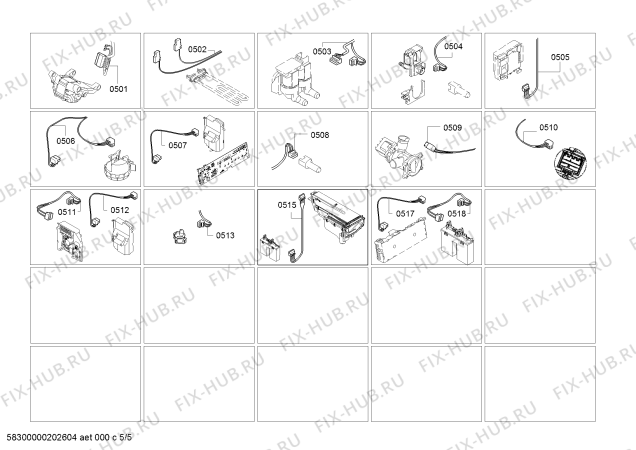 Взрыв-схема стиральной машины Bosch WAT28645NL - Схема узла 05