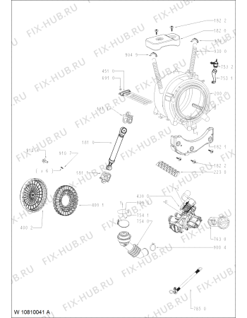 Схема №2 FSCR 12440 с изображением Модуль (плата) для стиралки Whirlpool 481011051393