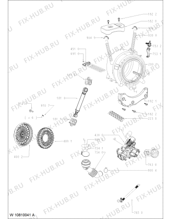 Схема №2 FSCR 12420 с изображением Модуль (плата) для стиральной машины Whirlpool 481011041729